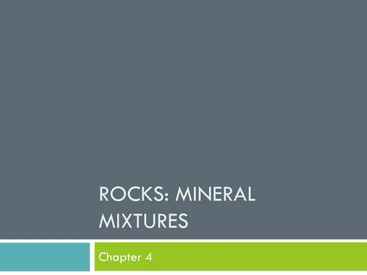 rocks mineral mixtures