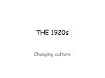THE 1920s - slide 1