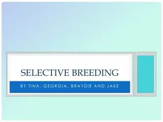 Selective Breeding