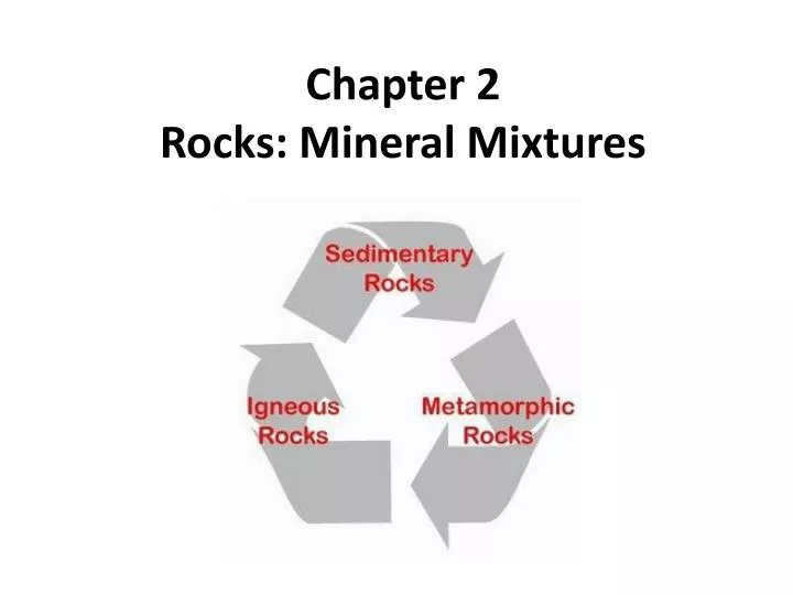 chapter 2 rocks mineral mixtures