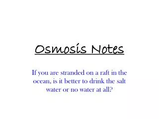 Osmosis Notes