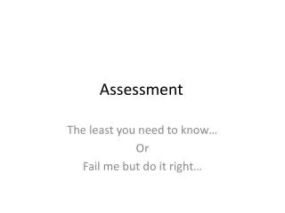 Assessment