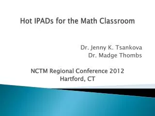 Hot IPADs for the Math Classroom