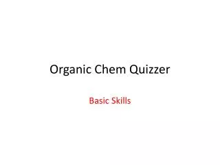 Organic Chem Quizzer