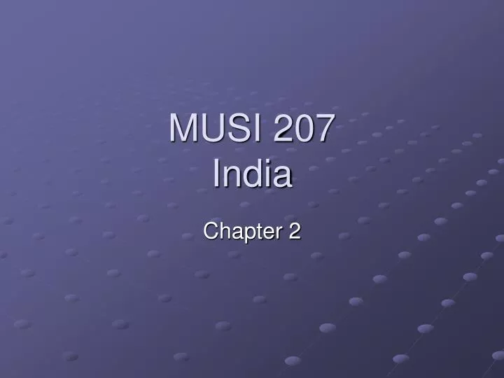 musi 207 india