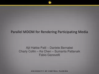 Parallel MDOM for Rendering Participating Media