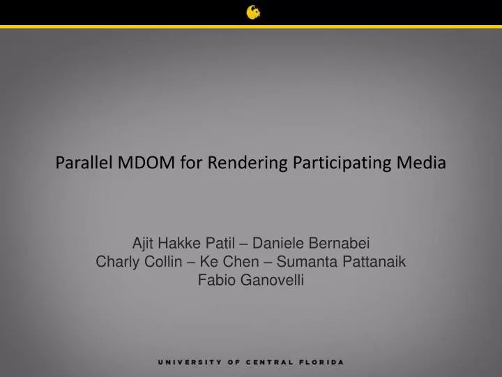 parallel mdom for rendering participating media