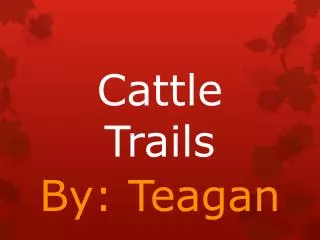 Cattle Trails