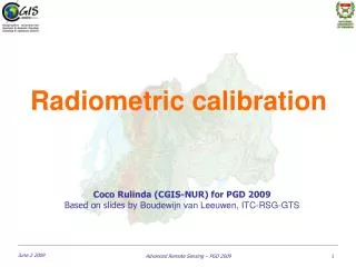 Radiometric calibration