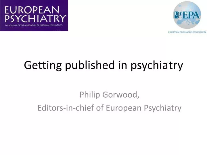 getting published in psychia try