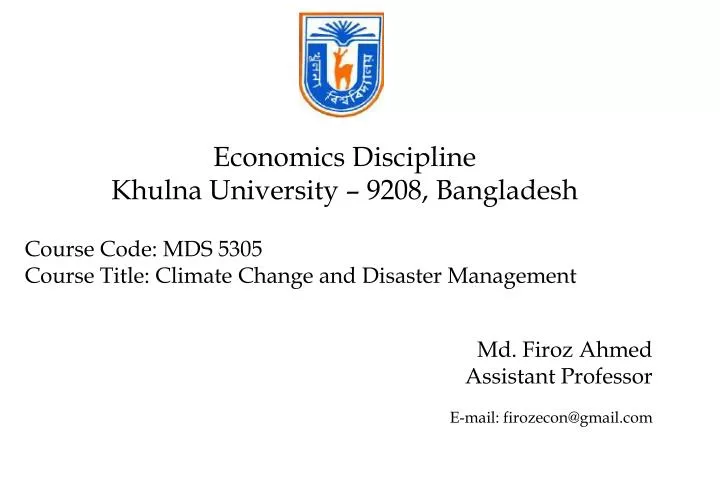 economics discipline khulna university 9208 bangladesh