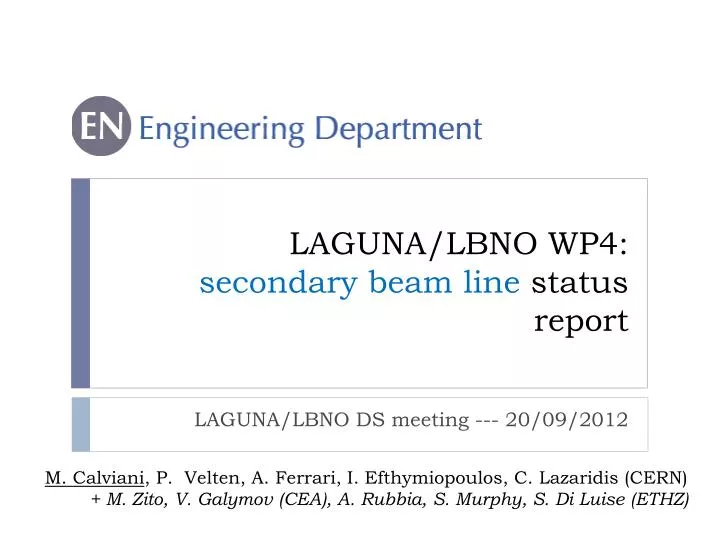 laguna lbno wp4 secondary beam line status report