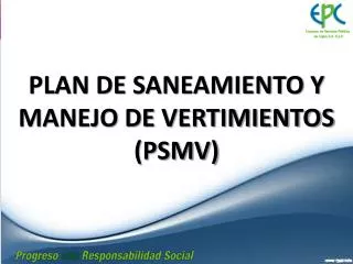 plan de saneamiento y manejo de vertimientos psmv