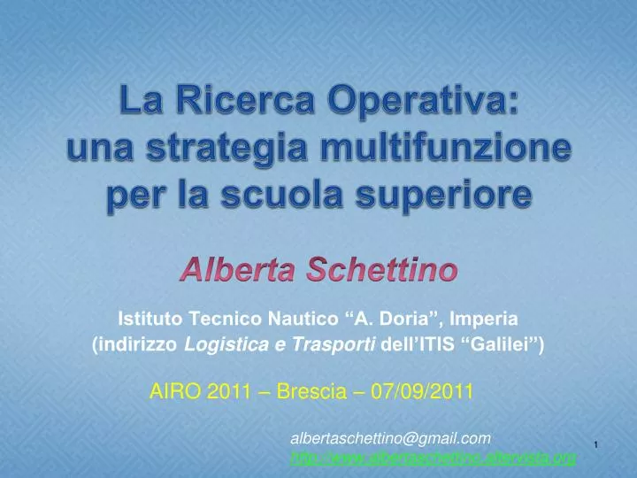 la ricerca operativa una strategia multifunzione per la scuola superiore