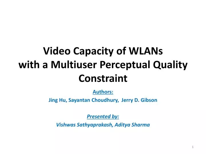 video capacity of wlans with a multiuser perceptual quality constraint