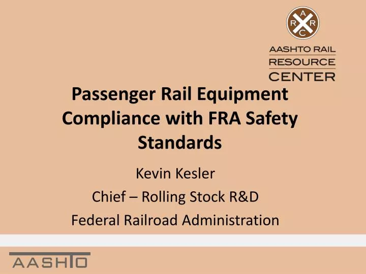 passenger rail equipment compliance with fra safety standards