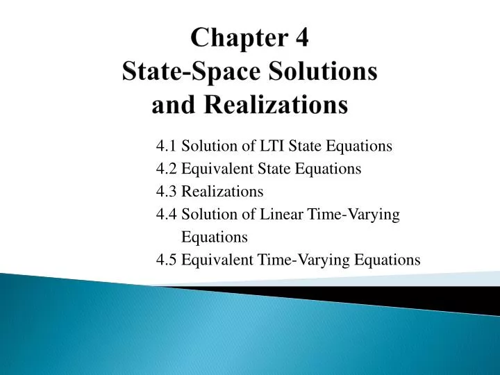 chapter 4 state space solutions and realizations