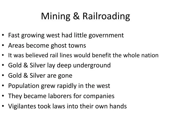 mining railroading