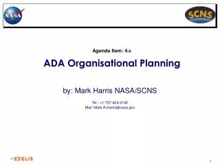 Agenda Item: 4.c ADA Organisational Planning