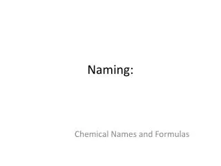 Naming: