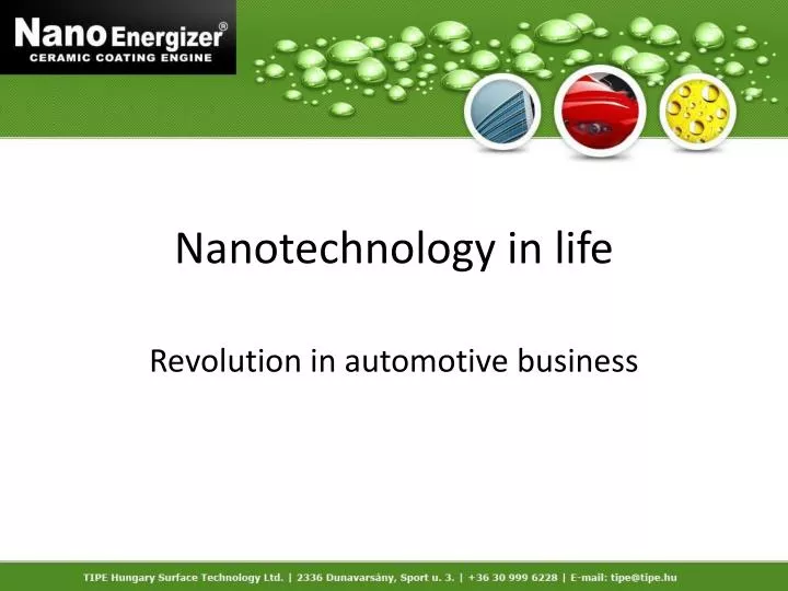 nanotechnology in life