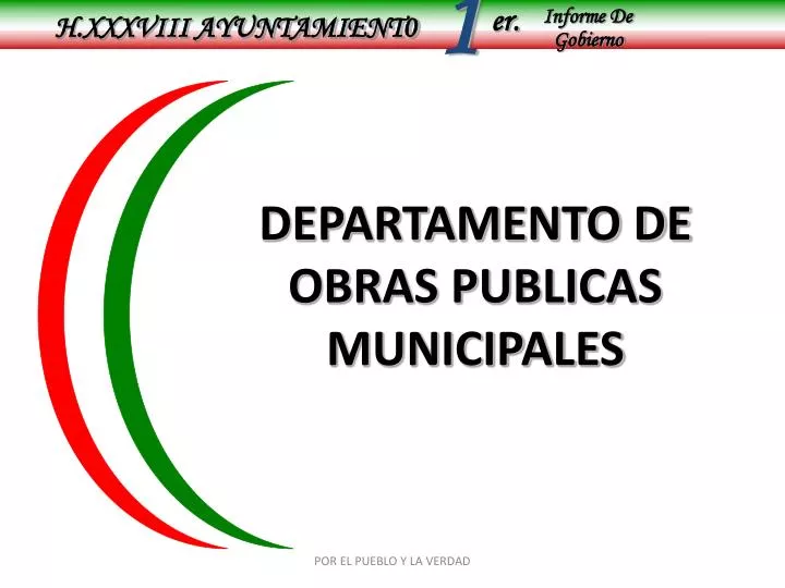 departamento de obras publicas municipales