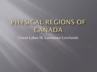 Physical regions of canada