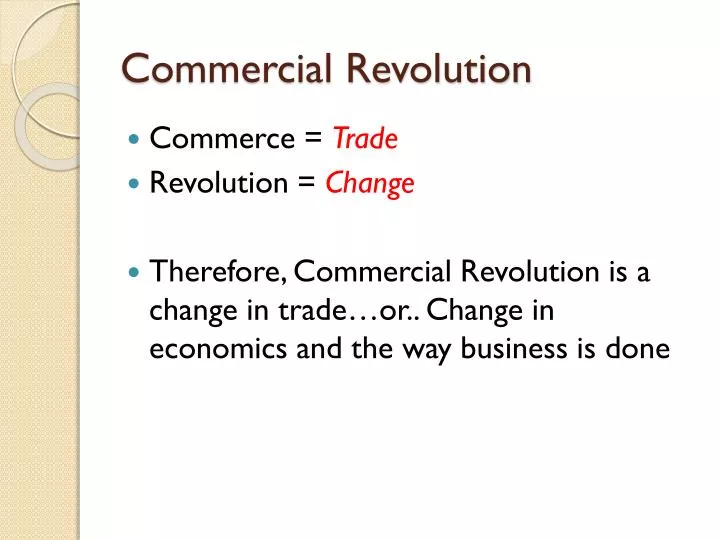 commercial revolution