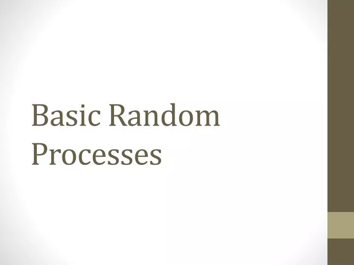 basic random processes