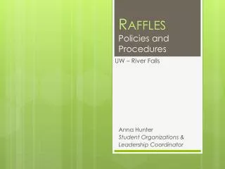 Raffles Policies and Procedures