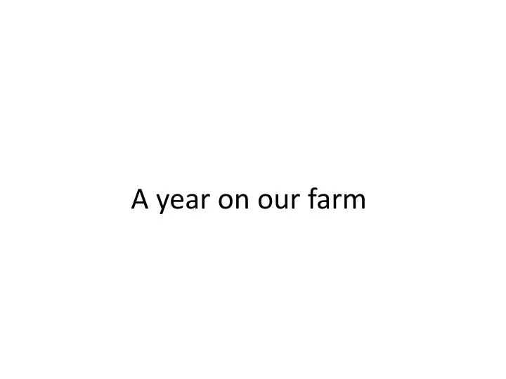 a year on our farm