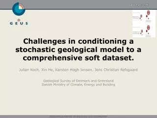 Challenges in conditioning a stochastic geological model to a comprehensive soft dataset.
