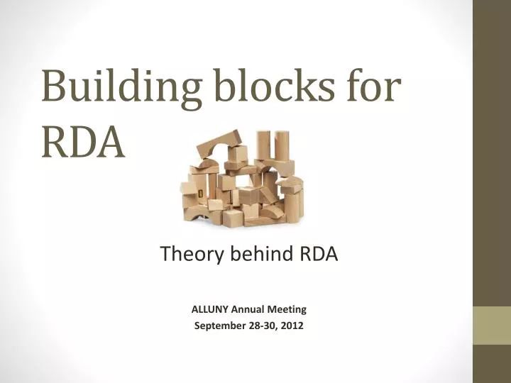 building blocks for rda
