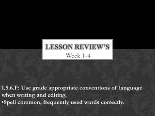 lesson review s