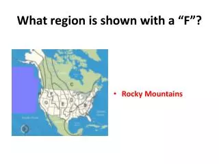 What region is shown with a “F”?