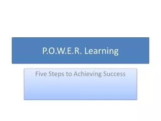 p o w e r learning