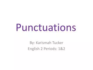 Punctuations