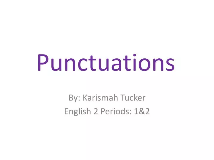 punctuations