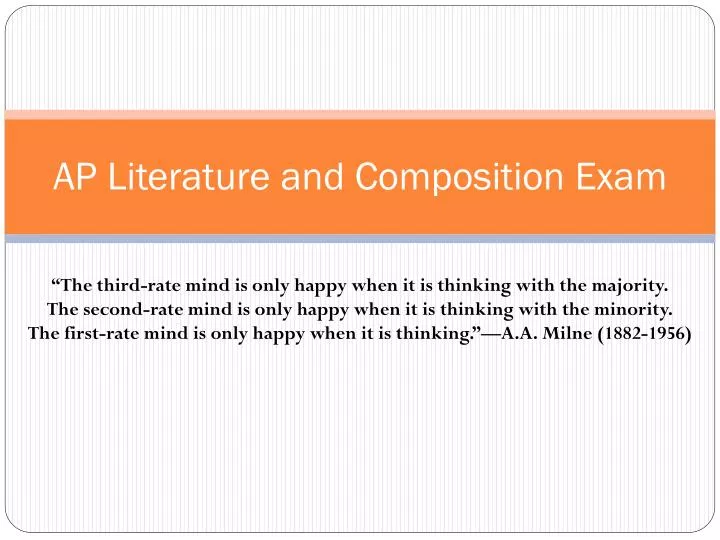 ap literature and composition exam