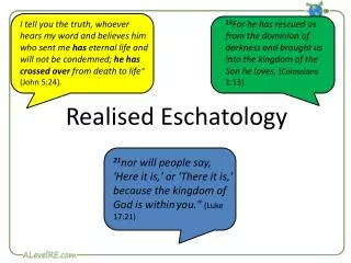 Realised Eschatology