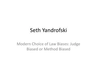 Seth Yandrofski