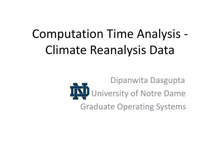 computation time analysis climate reanalysis data