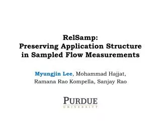 RelSamp : Preserving Application Structure in Sampled Flow Measurements