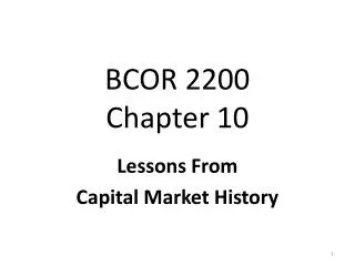 BCOR 2200 Chapter 10