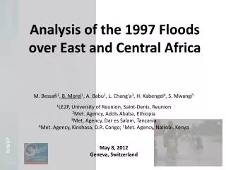 Analysis of the 1997 Floods over East and Central Africa
