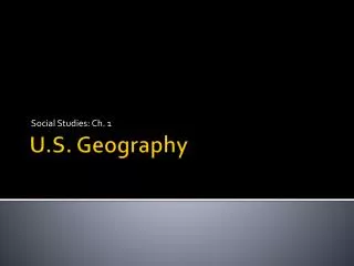 U.S. Geography