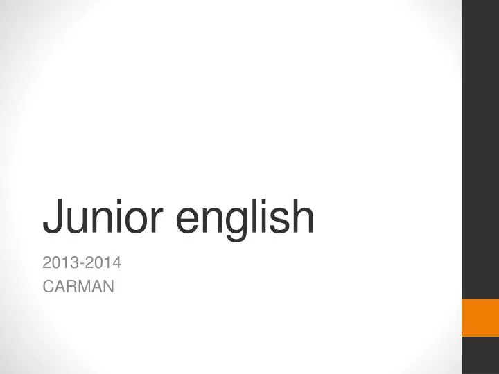 junior english