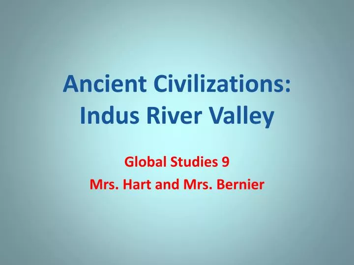 ancient civilizations indus river valley