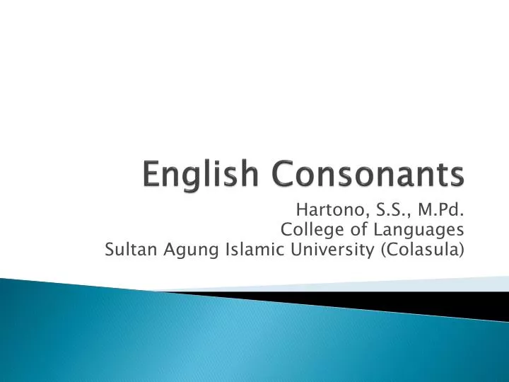 english consonants