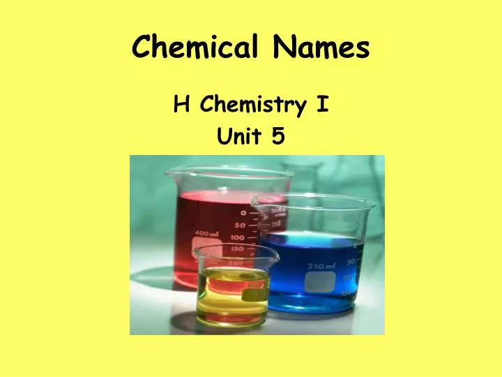 chemical names